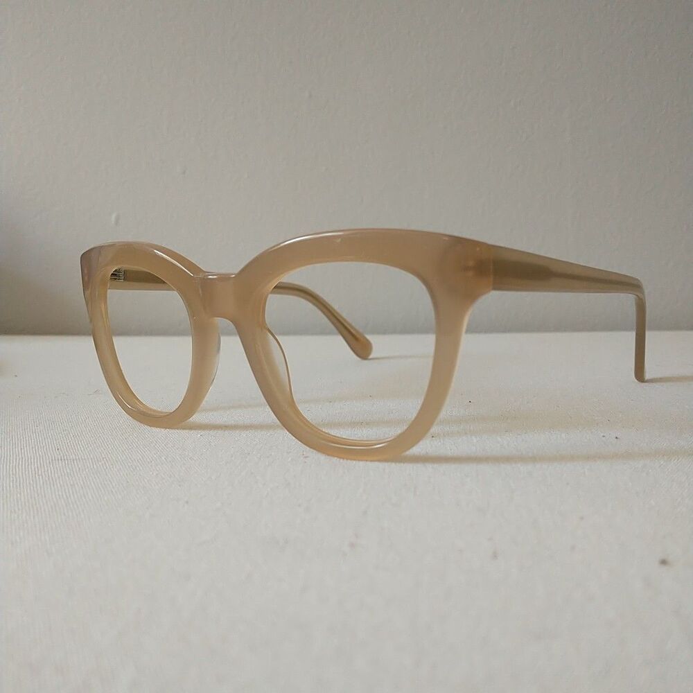 J Crew Eyeglass Frames Full Rim Beige Cat Eye Full Rim 49-145 Retro Striped Case